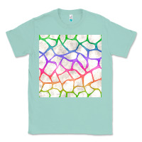 Seafoam Watercolor Rainbow Giraffe Seamless Pattern Classic Tee - BundleAndBundleShop