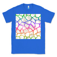 True Royal Watercolor Rainbow Giraffe Seamless Pattern Classic Tee - BundleAndBundleShop