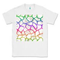 White Watercolor Rainbow Giraffe Seamless Pattern Classic Tee - BundleAndBundleShop