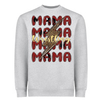 Heather Grey wrestling mama Heavyweight Sweatshirt - MaliasSmallBusiness