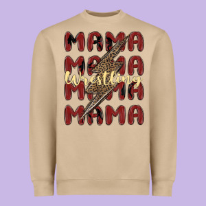 Wrestling Mama Heavyweight Sweatshirt Designed By Maliassmallbusiness