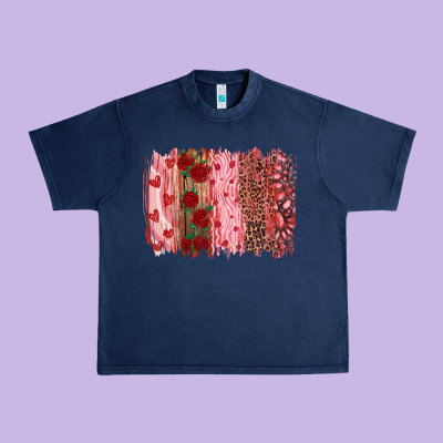 Valentine's Day Brushstrokes Urban Heavy Tee Designed By Ranaportraitstore