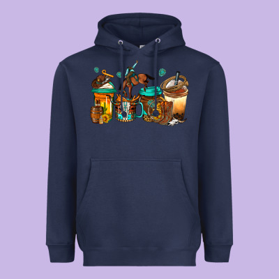 Rodeo Coffee Heavyweight Hoodie Designed By Jasminsmagicworld