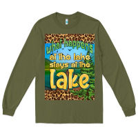 Army Green what happens at the lake stays at the lake air freshener Long Sleeve Tee - HRA Design Shop