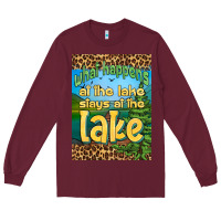 Burgundy what happens at the lake stays at the lake air freshener Long Sleeve Tee - HRA Design Shop