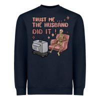 Navy trust me the husband did it Heavyweight Sweatshirt - MaliasSmallBusiness