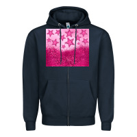 Navy pink glitter star Zipper Hoodie - JahusDesignShop
