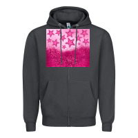 Smoke pink glitter star Zipper Hoodie - JahusDesignShop