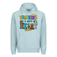Blue Mist teaching is a work of heart Premium Hoodie - NancyCooperArtShop
