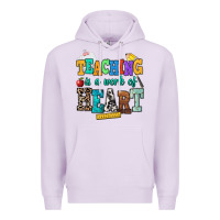 Lilac teaching is a work of heart Premium Hoodie - NancyCooperArtShop