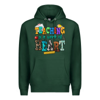 Sports Green teaching is a work of heart Premium Hoodie - NancyCooperArtShop