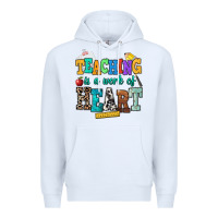 White teaching is a work of heart Premium Hoodie - NancyCooperArtShop
