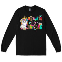 Black sparkle like a unicorn Long Sleeve Tee - AdoDesignShop