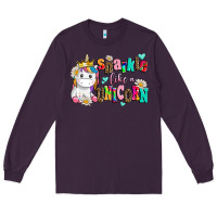 Plum sparkle like a unicorn Long Sleeve Tee - AdoDesignShop