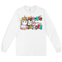 White sparkle like a unicorn Long Sleeve Tee - AdoDesignShop