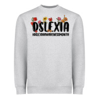 Heather Grey dslexia awareness month Heavyweight Sweatshirt - MaliasSmallBusiness