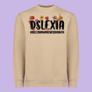 Dslexia Awareness Month Heavyweight Sweatshirt Designed By Maliassmallbusiness