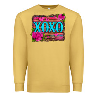 Antique Gold xoxo valentine's day pink roses and hearts Premium Sweatshirt - Jasminsmagicworld