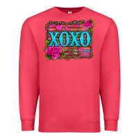 Cardinal xoxo valentine's day pink roses and hearts Premium Sweatshirt - Jasminsmagicworld
