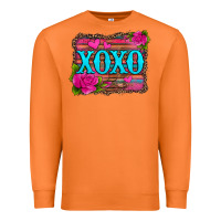 Carrot xoxo valentine's day pink roses and hearts Premium Sweatshirt - Jasminsmagicworld