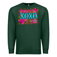 Sports Green xoxo valentine's day pink roses and hearts Premium Sweatshirt - Jasminsmagicworld
