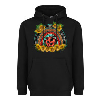 Black ladybuy  rainbow Heavyweight Hoodie - BarkalooDesign