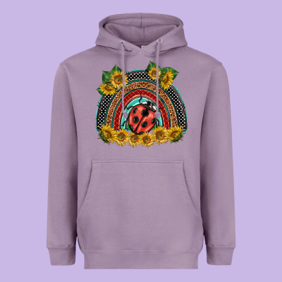 Ladybuy  Rainbow Heavyweight Hoodie Designed By Barkaloodesign