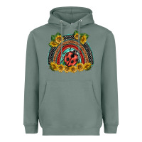 Sage ladybuy  rainbow Heavyweight Hoodie - BarkalooDesign