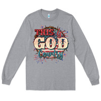 Heather Grey This is god country 4th of july Long Sleeve Tee - CowGirlArtShop