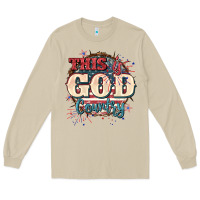 Mushroom This is god country 4th of july Long Sleeve Tee - CowGirlArtShop