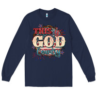 Navy This is god country 4th of july Long Sleeve Tee - CowGirlArtShop