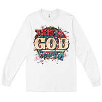 White This is god country 4th of july Long Sleeve Tee - CowGirlArtShop
