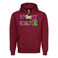Burgundy spooky mama Zipper Hoodie - AdoDesignShop