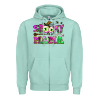 Seafoam spooky mama Zipper Hoodie - AdoDesignShop