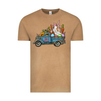 Vintage Camel Happy Easter Truck with Bunny Eggs And Carrot Vintage Tee - RanaPortraitStore