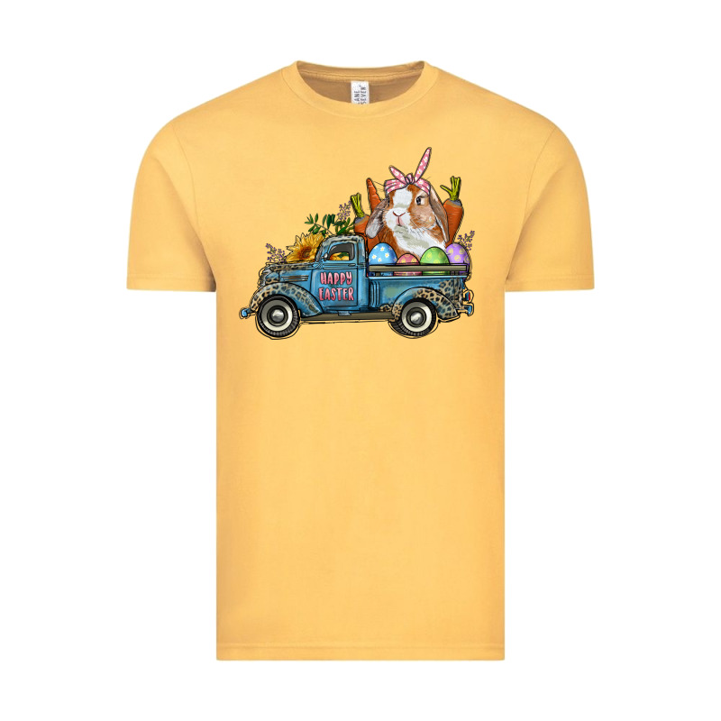 Happy Easter Truck With Bunny Eggs And Carrot Vintage Tee by RanaPortraitStore | Teevron