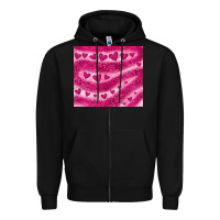Black pink glitter heart Zipper Hoodie - JahusDesignShop
