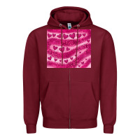 Burgundy pink glitter heart Zipper Hoodie - JahusDesignShop