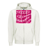 Oatmeal Heather pink glitter heart Zipper Hoodie - JahusDesignShop