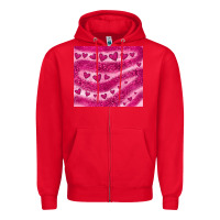 Red pink glitter heart Zipper Hoodie - JahusDesignShop