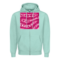 Seafoam pink glitter heart Zipper Hoodie - JahusDesignShop