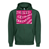 Sports Green pink glitter heart Zipper Hoodie - JahusDesignShop