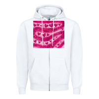 White pink glitter heart Zipper Hoodie - JahusDesignShop