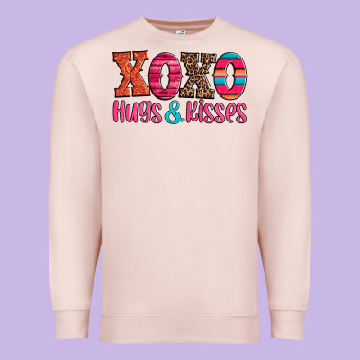 Xoxo Hugs And Kisses Premium Sweatshirt Designed By Jasminsmagicworld