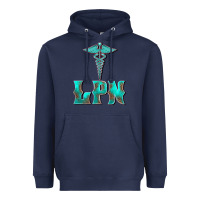 Navy licensed practical nurse medical symbol Heavyweight Hoodie - BarkalooDesign