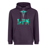 Plum licensed practical nurse medical symbol Heavyweight Hoodie - BarkalooDesign