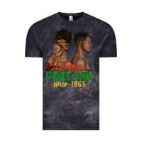Cloud Black living free ish since 1865 with afro black woman a Vintage Tee - texasbilliewilder