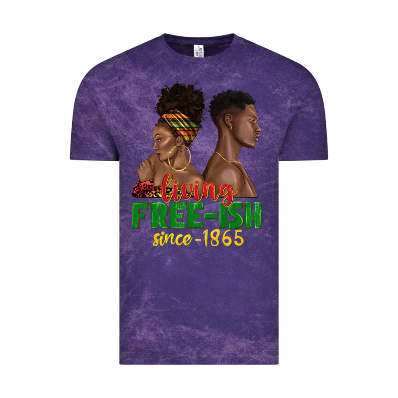Living Free Ish Since 1865 With Afro Black Woman A Vintage Tee by texasbilliewilder | Teevron