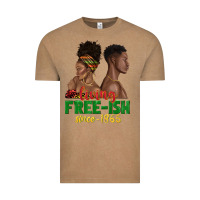 Vintage Coffee living free ish since 1865 with afro black woman a Vintage Tee - texasbilliewilder