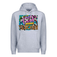 Heather Grey one loved teacher Premium Hoodie - NancyCooperArtShop